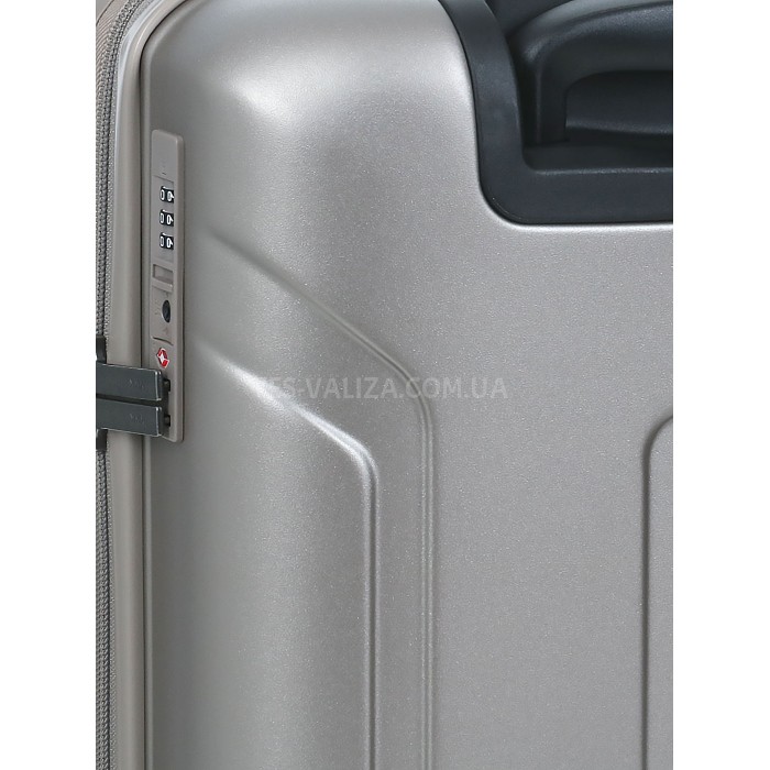 Валіза мала S полікарбонат шампань 55х35х21+4/40л/2.75кг/Airtex 748, фото 13