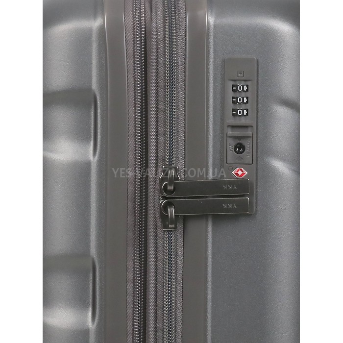 Чемодан малый S поликарбонат серый 55х35х21+4/40л/2.75кг/Airtex 748, фото 11