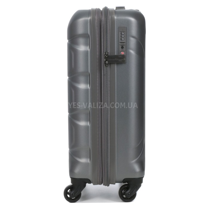 Валіза мала S полікарбонат сіра 55х35х21+4/40л/2.75кг/Airtex 748, фото 6