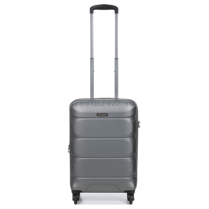 Чемодан малый S поликарбонат серый 55х35х21+4/40л/2.75кг/Airtex 748, фото 2