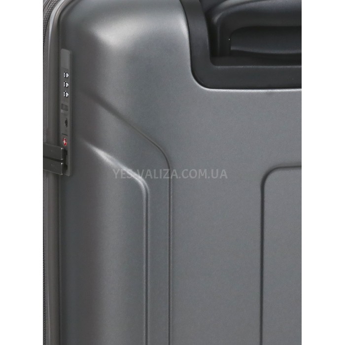 Чемодан малый S поликарбонат серый 55х35х21+4/40л/2.75кг/Airtex 748, фото 13
