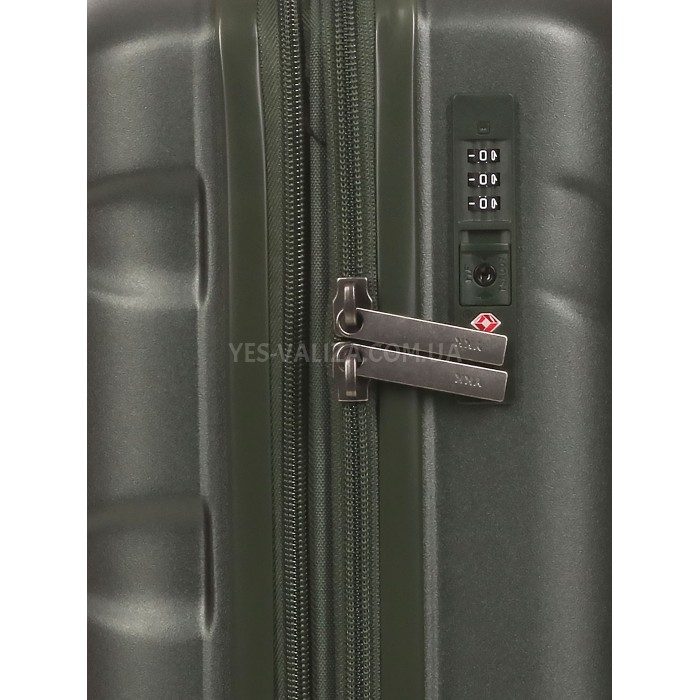 Чемодан малый S поликарбонат зелёный 55х35х21+4/40л/2.75кг/Airtex 748, фото 11