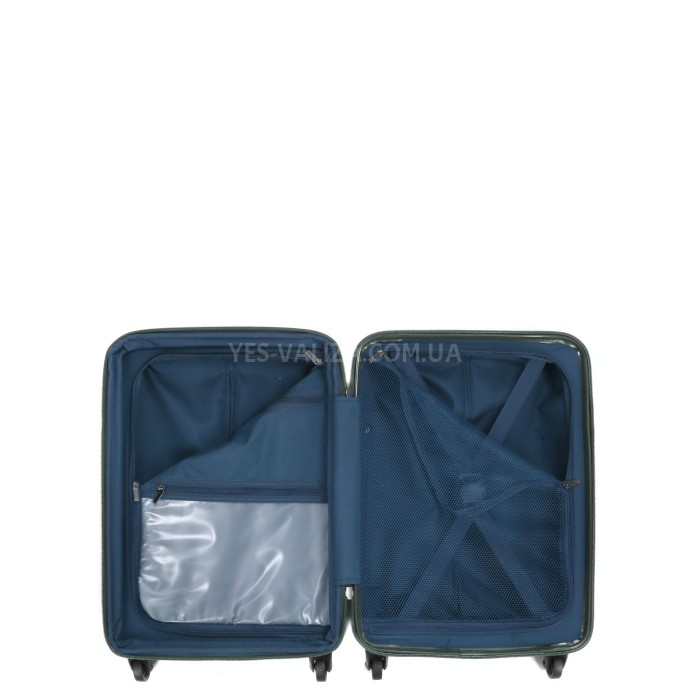 Чемодан малый S поликарбонат зелёный 55х35х21+4/40л/2.75кг/Airtex 748, фото 15