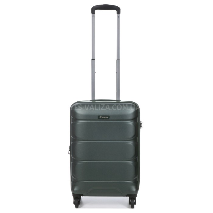 Чемодан малый S поликарбонат зелёный 55х35х21+4/40л/2.75кг/Airtex 748, фото 2