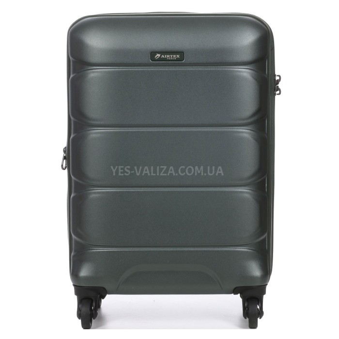 Чемодан малый S поликарбонат зелёный 55х35х21+4/40л/2.75кг/Airtex 748, фото 3