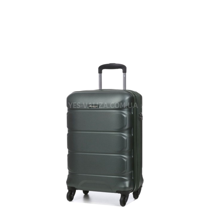 Чемодан малый S поликарбонат зелёный 55х35х21+4/40л/2.75кг/Airtex 748, фото 1