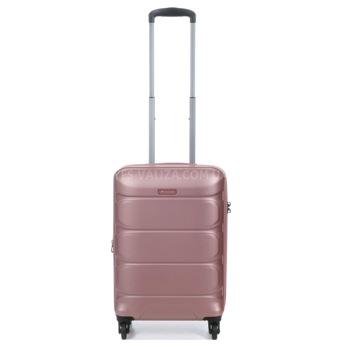 Чемодан малый S поликарбонат розовый 55х35х21+4/40л/2.75кг/Airtex 748, фото 2