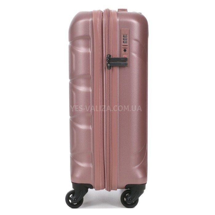 Валіза мала S полікарбонат рожева 55х35х21+4/40л/2.75кг/Airtex 748, фото 6