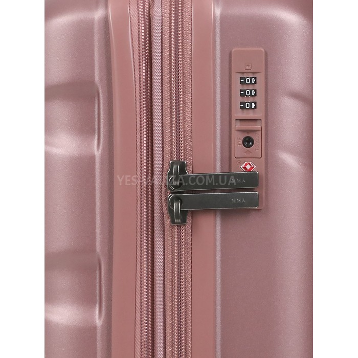 Чемодан малый S поликарбонат розовый 55х35х21+4/40л/2.75кг/Airtex 748, фото 11