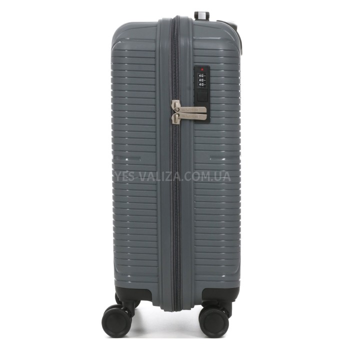 Чемодан малый S полипропилен серый 55х37х22см/38л/2.7кг/Worldline 291, фото 3