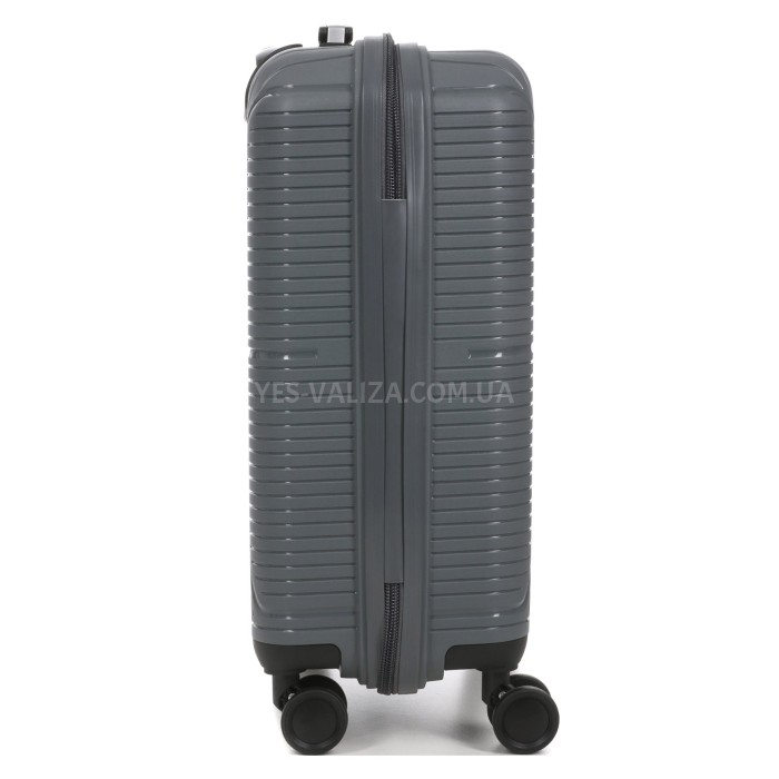 Валіза мала S поліпропілен сіра 55х37х22см/38л/2.7кг/Worldline 291, фото 4