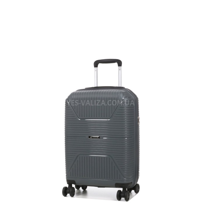 Валіза мала S поліпропілен сіра 55х37х22см/38л/2.7кг/Worldline 291, фото 1