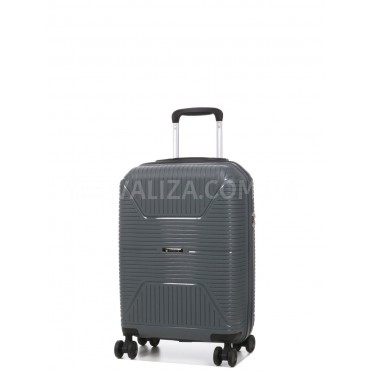 Чемодан малый S полипропилен серый 55х37х22см/38л/2.7кг/Worldline 291