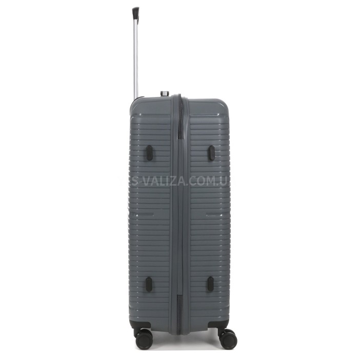 Чемодан большой L полипропилен серый 75х49х30/96л/4.1кг/Worldline 291, фото 5
