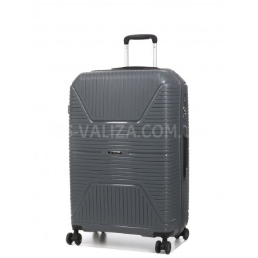 Валіза велика L поліпропілен сіра 75х49х30см/96л/4.1кг/Worldline 291