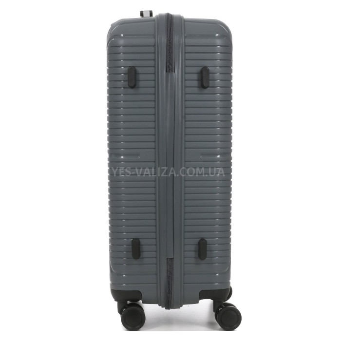 Чемодан средний М полипропилен серый 65х44х26см/62л/3.3кг/Worldline291, фото 6