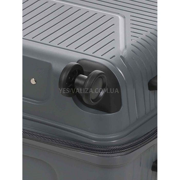 Валіза середня М поліпропілен сіра 65х44х26см/62л/3.3кг/Worldline 291, фото 10