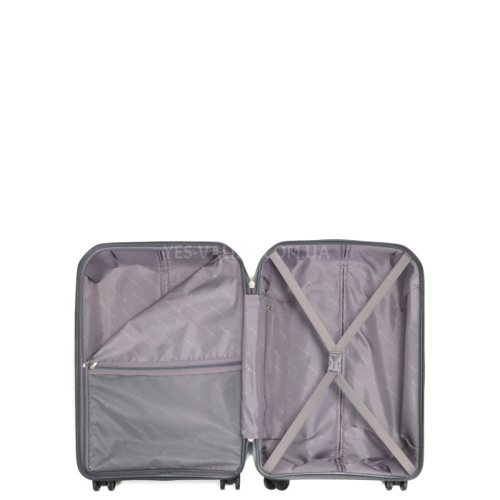 Валіза середня М поліпропілен сіра 65х44х26см/62л/3.3кг/Worldline 291, фото 9