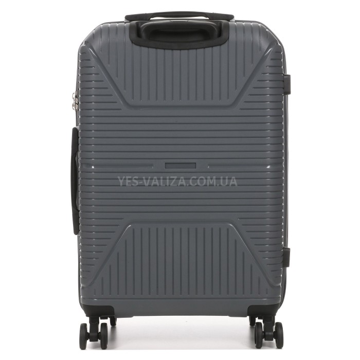 Чемодан средний М полипропилен серый 65х44х26см/62л/3.3кг/Worldline291, фото 4
