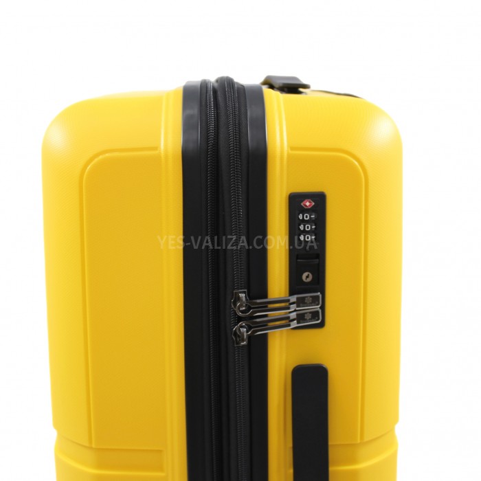 Чемодан большой L полипропилен желт 78x52x31+5/131л/4.7кг/Snowbal39403, фото 8
