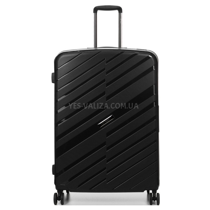 Чемодан большой L полипропилен чёрный 77х51х28см/101л/5.3кг/Airtex 229, фото 8