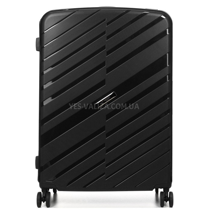 Чемодан большой L полипропилен чёрный 77х51х28см/101л/5.3кг/Airtex 229, фото 2