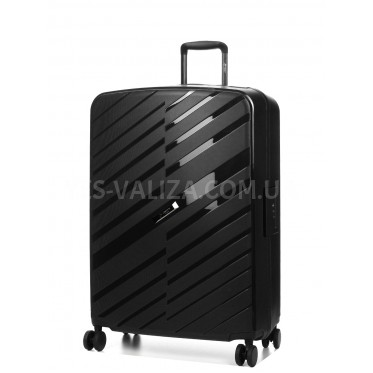 Чемодан большой L полипропилен чёрный 77х51х28см/101л/5.3кг/Airtex 229