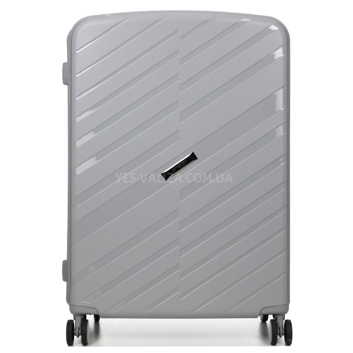 Чемодан большой L полипропилен серый 77х51х28см/101л/5.3кг/Airtex 229, фото 2