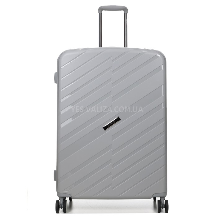 Чемодан большой L полипропилен серый 77х51х28см/101л/5.3кг/Airtex 229, фото 5