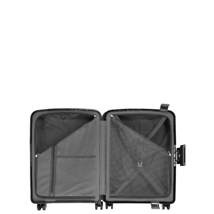 Чемодан средний M полипропилен чёрный 67х43х25см/76л/4.6кг/Airtex 229, фото 10