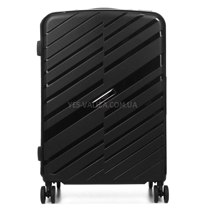 Чемодан средний M полипропилен чёрный 67х43х25см/76л/4.6кг/Airtex 229, фото 2