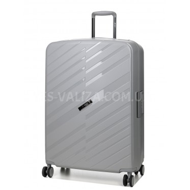 Чемодан средний M полипропилен серый 67х43х25см/76л/4.6кг/Airtex 229