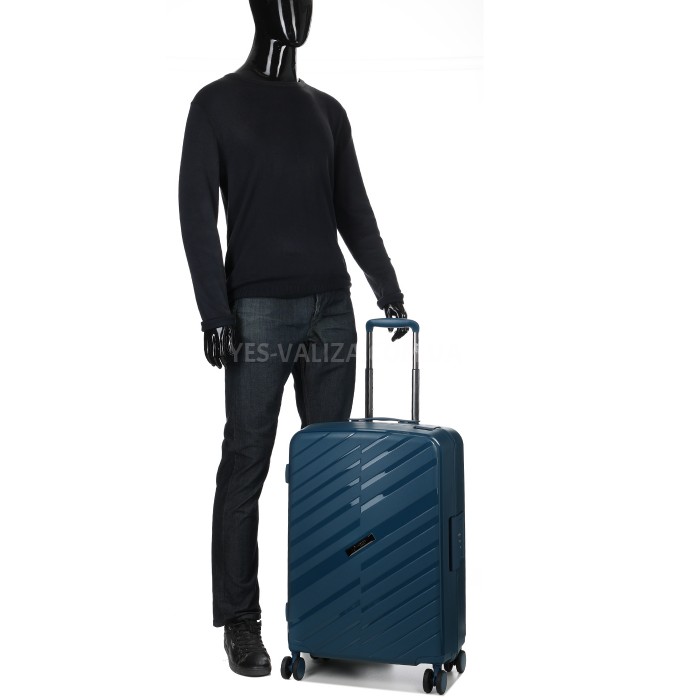 Чемодан средний M полипропилен синий 67х43х25см/76л/4.6кг/Airtex 229, фото 10