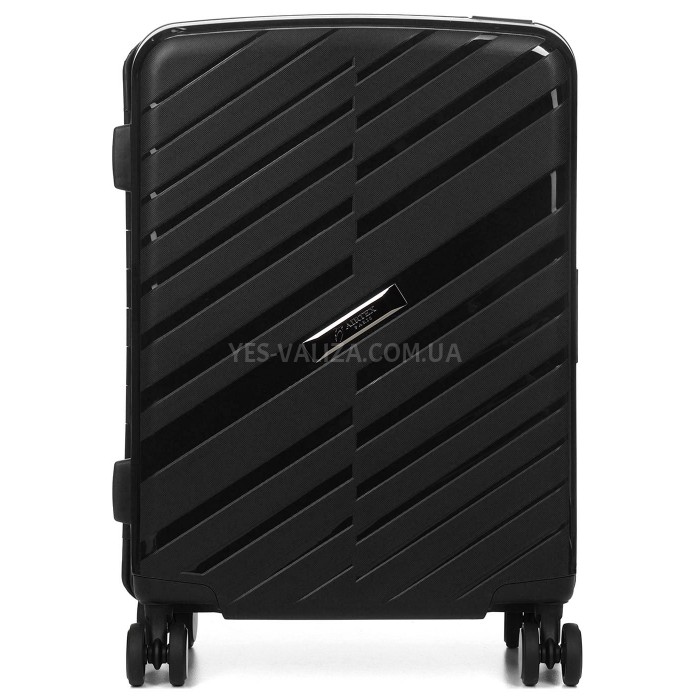 Чемодан малый S полипропилен чёрный 55х37х20см/33л/3.12кг/Airtex 229, фото 2
