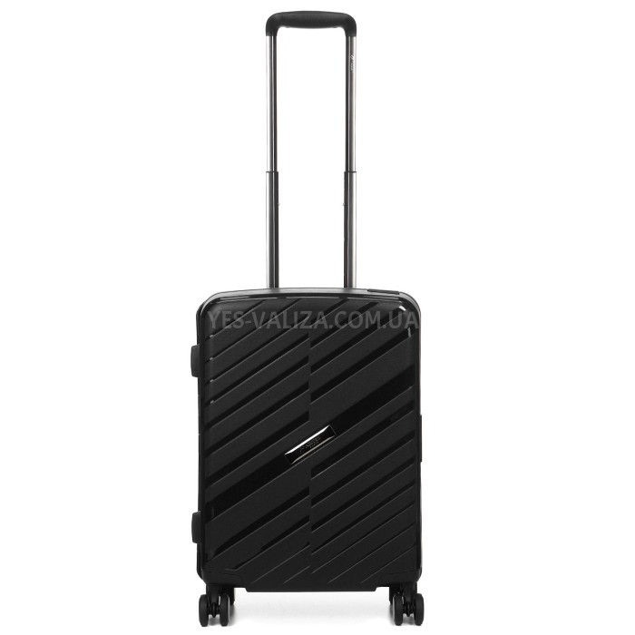 Чемодан малый S полипропилен чёрный 55х37х20см/33л/3.12кг/Airtex 229, фото 8
