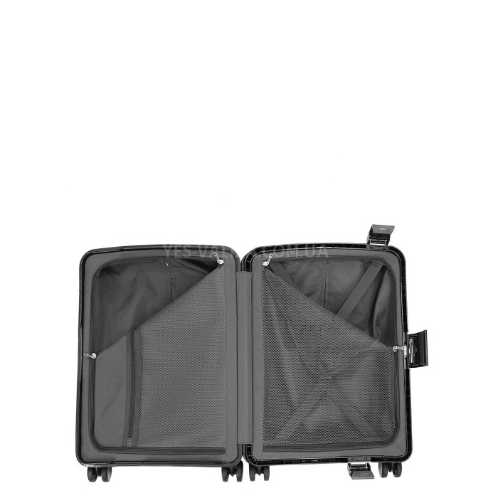 Чемодан малый S полипропилен чёрный 55х37х20см/33л/3.12кг/Airtex 229, фото 9