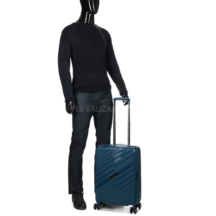 Чемодан малый S полипропилен синий 55х37х20см/33л/3.12кг/Airtex 229, фото 10