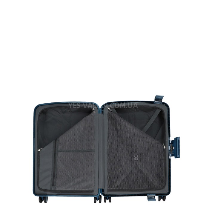 Набор чемоданов Франция (L M S-3шт) полипропилен синий/Airtex 229, фото 8