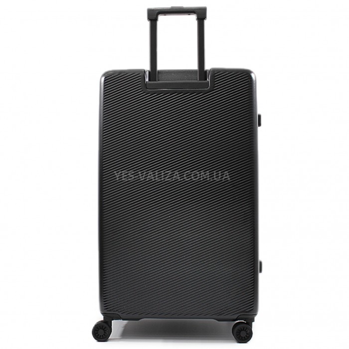 Чемодан большой L поликарбонат чёрный 80х48х39/128л/5.2кг/Airtex 231, фото 5