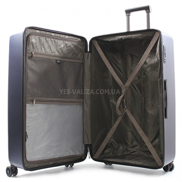 Чемодан большой L поликарбонат синий 80х48х39/128л/5.2кг/Airtex 231, фото 8