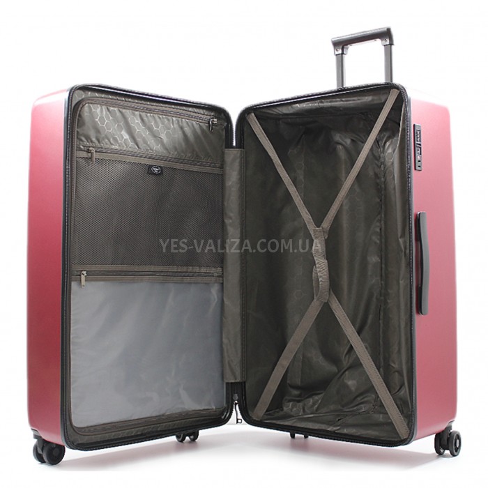 Чемодан большой L поликарбонат красны 80х48х39/128л/5.2кг/Airtex 231, фото 10