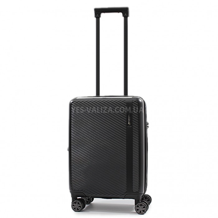 Валіза мала S полікарбонат чорна 55х35х20+5/43л/2.85кг/Airtex 231, фото 1