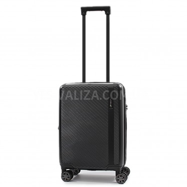 Чемодан малый S поликарбонат чёрный 55х35х20+5/43л/2.85кг/Airtex 231