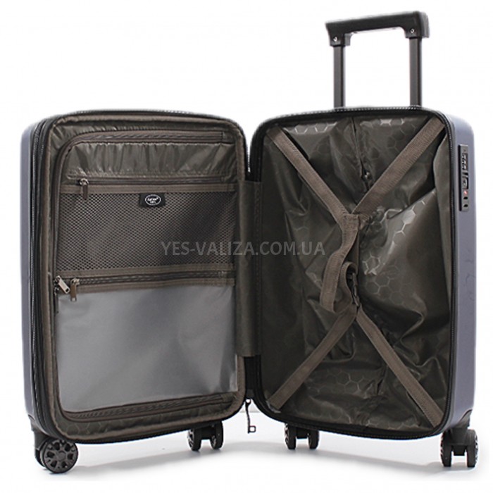 Валіза мала S полікарбонат синя 55х35х20+5/43л/2.85кг/Airtex 231, фото 8