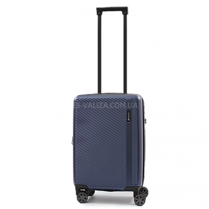 Валіза мала S полікарбонат синя 55х35х20+5/43л/2.85кг/Airtex 231, фото 1