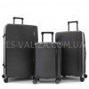 Набір валіз Франція (L M S-3шт) полікарбонат чорний/Airtex 231, фото 11