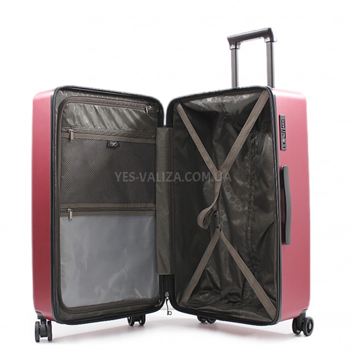 Набор чемоданов Франция (L M S-3шт) поликарбонат красный/Airtex 231, фото 8