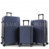 Набор чемоданов Франция (L M S-3шт) поликарбонат синий/Airtex 231, фото 11