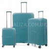 Набір валіз Франція (L M S-3шт) поліпропілен зелений/Airtex 249, фото 20
