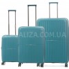 Набір валіз Франція (L M S-3шт) поліпропілен зелений/Airtex 249, фото 11